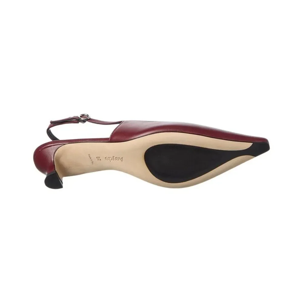 Aeyde Catrina Slingback Leather Pump, Brown